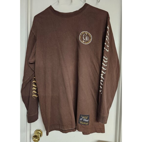 G Unit Long Sleeve Heavy Duty T Shirt Brown Gorilla Unit Vintage 90's Hip Hop - Picture 1 of 15